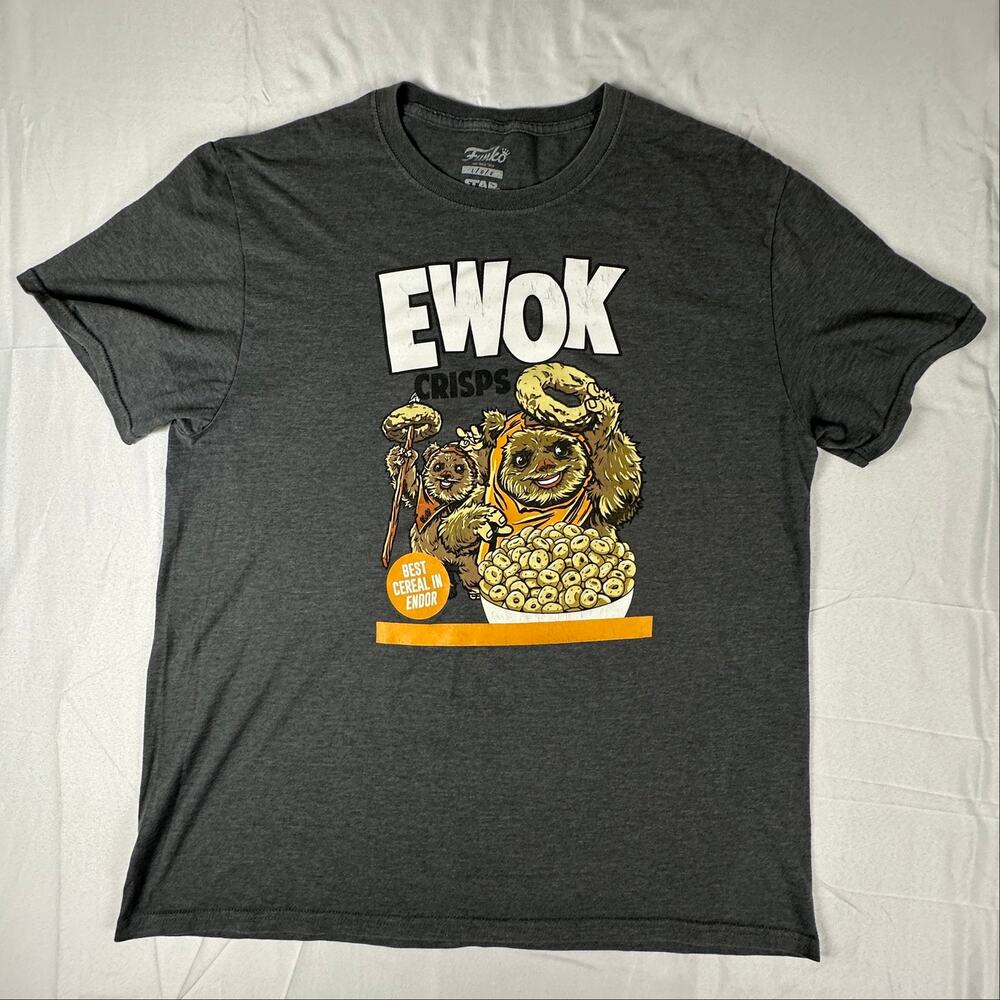 Star Wars Ewok Crisps Funny Graphic Tee Funko Xl